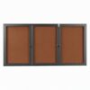 Wultek Weatherproof Enclosed Bulletin Board with Glass Door – Aluminum