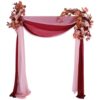 Wultek Wedding Arch Draping with Sheer Drapes for Arbor Decor