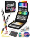 WUO 48 Pack Acrylic Paint Markers with Automatic Liquid Ink Control System