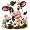 WUSARPLY Cow Stamped Cross Stitch Kits for Beginners Adults with Framed