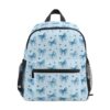 Wusikd Blue Bow Heart Backpack for Kids Girls Boys Bookbag Daypack Chest Strap School Bags for School Student M