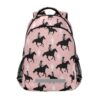 Wusikd Cowboy Riding Horse (8) Backpacks for Students Kids Girls Boys Bookbag Daypack School Bags