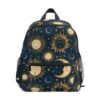 Wusikd Sun Crescent Moon Stars (2) Backpack for Kids Girls Boys Bookbag Daypack Chest Strap School Bags for School Student M