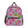 Wusikd Tropical Flowers Backpack for Kids Girls Boys Bookbag Daypack Chest Strap School Bags for School Student M