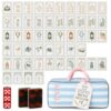 WWSOGQH Mahjong Set 4 Layer American Mahjong Tiles with Bag Premium Acrylic Tortoise Shell Mah Jongg Mini 2026 Game Cards Sets with Dice for Travel Christmas Halloween