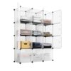 WXFMDT 12-Cube Storage Shelf Cube Shelving Bookcase Bookshelf Organizing Closet Toy Organizer Cabinet White Color
