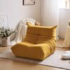 WYFDCO Bean Bag Chair for Adults,Fireside Chair with Padding,Lazy Floor Sofa Accent Chair for Living Room Bedroom(35x37x29inch, Suede)