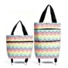 WYVFBEK Foldable Shopping Bag with Wheels, 2-in-1 Rolling Grocery Tote