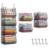 X-cosrack 4 Tier Hanging Closet Organizer Foldable Hanging Storage Basket