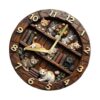 XAGMODSHN Wooden Cats Themed Wall Clock with Quiet Movement, 12inch 30cm