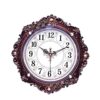 xdgFHsy Plastic Engraving Round Mute Wall Clock(B)