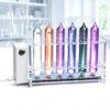 XDTKJDZ 6 Pcs Noble Gas Plasma Tube Set, Gas Glow Tube Set, Noble Gas Tubes, with Exciter, 99.999% Purity He Ne Ar Kr Xe Luminous Element Collection, for Science Display, Chemistry Teaching