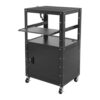 XelzuPK Multipurpose Mobile Utility Cart Heavy-Duty Service Cart AV Cart