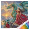 XEVALDRIC 11CT 3-Strand Cotton Floss Cross Stitch Kit 45x45cm Canvas