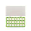 Xgdsnly Bead Sorting Organizer Slot Bead Tray with Lid Portable Rhinestone Felt Tray for Crafters, 21-Grid Bead Mat With Storage Box, Green