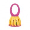 Xgdsnly Cage Bell Handheld Hand Bell Easy-to-Grip Hand Rattle for Infants, Array, Yellow+Rose Red