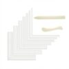 Xgdsnly Ruler with Paper Knives Engraved L-Shaped Ruler Compact Measuring Tool for Crafters, 10.8, L-Shaped 7-Piece Set 0.8mm Thickness with Paper Folding Knife