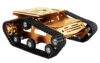 XiaoR Geek Smart Robot Car Chassis Kit Aluminum Alloy Big Tank Chassis with 2WD Motors for Jetson Nano/Raspberry Pi/Arduino DIY STEM Education Projects and ROS Research (Gold, with DC Motor)