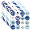 XIHIRCD 128pcs Father's Day Stickers, Round Dad Stickers, Father's Day Party Decorations