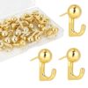 XIHIRCD 30pcs Gold Push Pins, Decorative Thumb Tacks