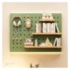 XILYZMO Pine Wood Peg Board Organizer,Includes Metal PegBoard Accessories