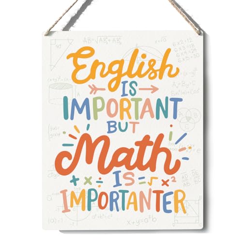 Xiolcxdr Funny Math Teacher Gifts Teacher's Day Christmas Birthday Thank You Appreciation Gifts for Women Man First Day of College Math Geometry Algebra Classroom Wall Art Decor