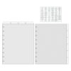 XiowDow Clear Medium Discbound Dividers with Tab Stickers Thin 4 Top Tabs Page Separators 6 Side Tabs Planner Index Inserts for 9 Discs Bound Notebook