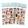 XIUBOSHI 10Sheets Cartoon Animal PVC Reward for Notebook Journal Water Bottle Scrapbooking Decoration
