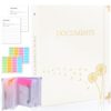 XKDOUS Important Document Organizer 3 Ring Linen Binders Folio File Folders