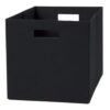 XKIOLED 12.75" X 12.75" X 15" Collapsible Fabric Cube Storage Bin, Black Foldable Organizer Basket With Handles For Closet, Shelf, Bedroom, Living Room, Laundry Room