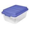 XKIOLED Clear Latching Storage Bin With Secure Lid, Stackable Organizer With Double-Rimmed Base And Raised Lid, Storage Container For Crafts, DIY Projects And Household Items(18qt)
