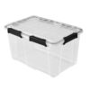 XKIOLED Waterproof Storage Bin With Lid, Dustproof Clear Storage Container With Gasket Seal And Secure Latches, Stackable Organizer For Basement, Garage And Attic(54qt)