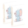 Xmycdz Cartoon Baby Elephant Spiral Notebook -1Pcs College Lined Journal Notebook 120 Pages 8.3x 5.7x 0.4in Detachble 2 Five-Hole Ring College Ruled Notebooks for Study Notes