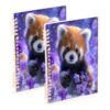 Xmycdz Cute Baby Panda Spiral Notebook -1Pcs College Lined Journal Notebook 120 Pages 8.3x 5.7x 0.4in Detachble 2 Five-Hole Ring College Ruled Notebooks for Study Notes