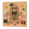 XNXHUAMH DIY Pearl Painting Kit 20x20cm Self-Adhesive Canvas (Gingerbread