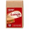 xorago Brown Kraft Paper Bags, Self-Standing Open Top Design, 100 Count