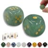 Xovnfp Natural Mahjong Dice Set of 2 with Storage Case