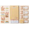 Xqumoi I Just Really Like Corgis Sticky Notes Set, 550 Sheets, Cute Cartoon Corgis Butt Self-Stick Notes Pads Animal Divider Tabs Bundle Writing Memo Pads Back to School Office Supplies Small Gift