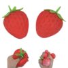 Xroufi 2pcs Strawberry Squeeze Slow Rising Squeezable Fruit Fidget Toy for School Home Portable Desk Accessory Red One Size