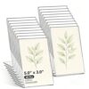 XSMYXSY 25 Pack Acrylic Photo Frames 5x 3 Inches Clear Picture Frames Plastic Collage Frames Flyer Display Vertical Slanted Back Stand Up Sign Holder for Office Desktop Photo Picture Menu Document