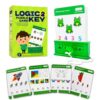 Xuoent Logic Matching Game for Kids 3-8+, Preschool Flash Card Learning Toy with Keys, Fine Motor Skills Educational Puzzle Activity for Boys Girls(Level 2)