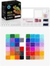 XVK 2.6mm Fuse Beads Kit 24000 Pcs 48 Colors - Pixel Art DIY Craft Supplies for Keychains & Home Decor, Complete Tool Set with Pegboards, Ironing Paper & Tweezers, Great Gift for Teens and Adults