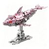 XWJMJH Mechanical Dolphin Building Blocks with Lights, STEM Marine Animal Model kit, Creative Assembly of Building Block Toys, Suitable for Birthday for Boys and Girls Over 12 Years Old
