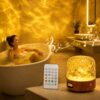 XWU Waterproof Rechargeable Shower Lamp with Bluetooth Speaker