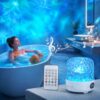 XWU Waterproof Shower Light with Bluetooth Speaker, Wireless Bathroom Lamp
