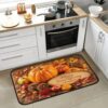 XZXFSYJH Thanksgiving Kitchen Rugs Kitchen Mats Non Slip Floor Mat