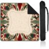 Y3NNI STUDIO Personalized Mahjong Mat, Paper Tree Christmas Design, Custom Name or Monogram, Smooth Noise Reducing Surface with Carrying Bag for Tile Game Night, Portable Table Cover