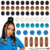 YAEISM Wooden Hair Beads for Braid 80PCS Boho Loc Dreadlock Wood Beads Multi Style Green Beads for Hair
