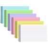 YAGUAO 240 Count Colored Index Cards 3x5 Inch, Flash Cards for Studying