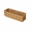 Yajuyi Basket Storage Box With Hinged Lid Synthetic Rattan Waterproof Resistant Easy To Maintain Suitable for counter laundry, 22 8 6cm, Lidless, Small Size
